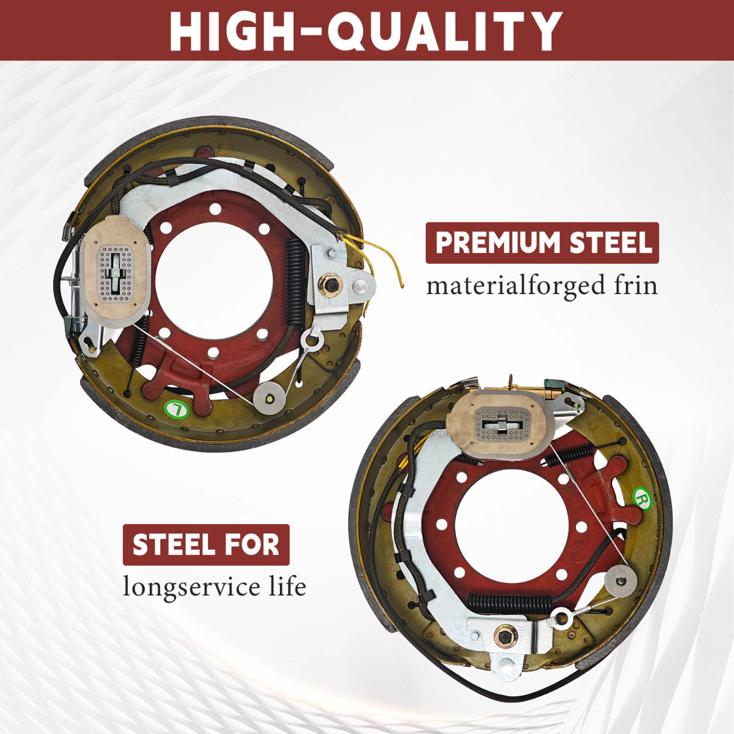 4PCS Electric Trailer Brake Assembly Compatible with Dexter 9k-10k lbs Axles - 12-1/4" x 3-3/8" (12.25" X 3.375") 