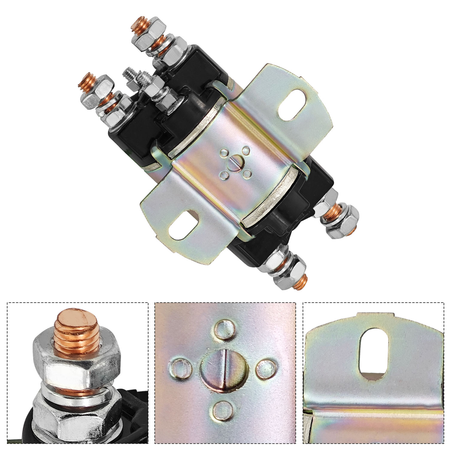 2 Solenoids for Yamaha G1 Gas Golf Cart 12V 6 Terminal 12 Volt 100A | For 2-cycle Gas Models Engine 1982-1989