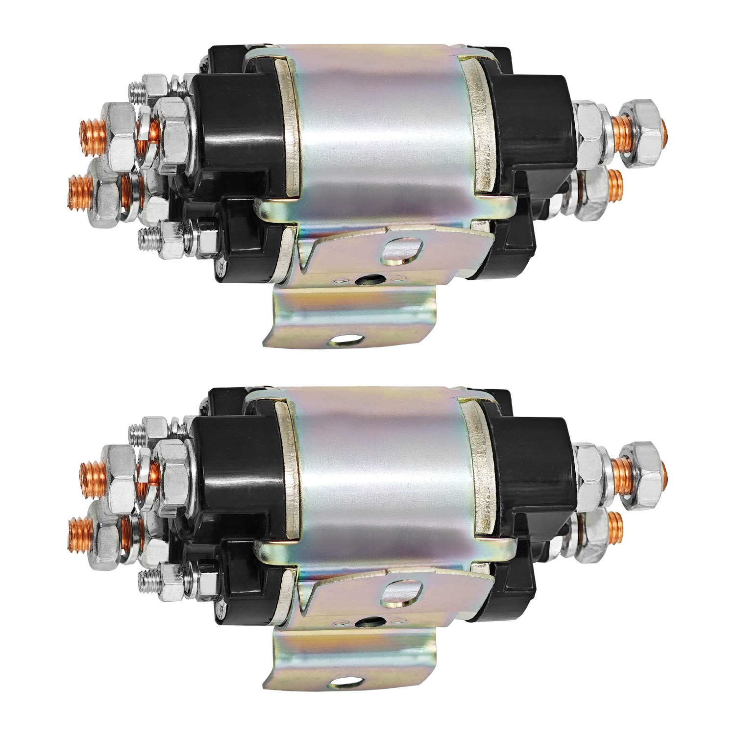 2 Solenoids for Yamaha G1 Gas Golf Cart 12V 6 Terminal 12 Volt 100A | For 2-cycle Gas Models Engine 1982-1989
