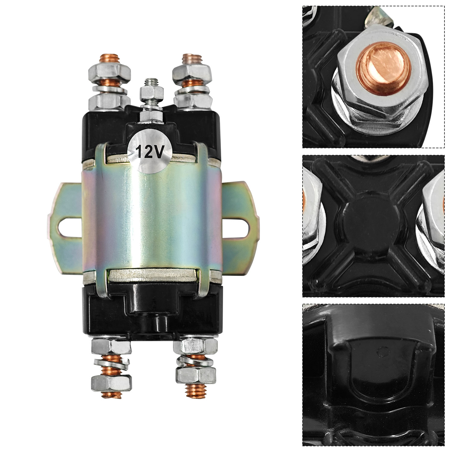 2 Solenoids for Yamaha G1 Gas Golf Cart 12V 6 Terminal 12 Volt 100A | For 2-cycle Gas Models Engine 1982-1989
