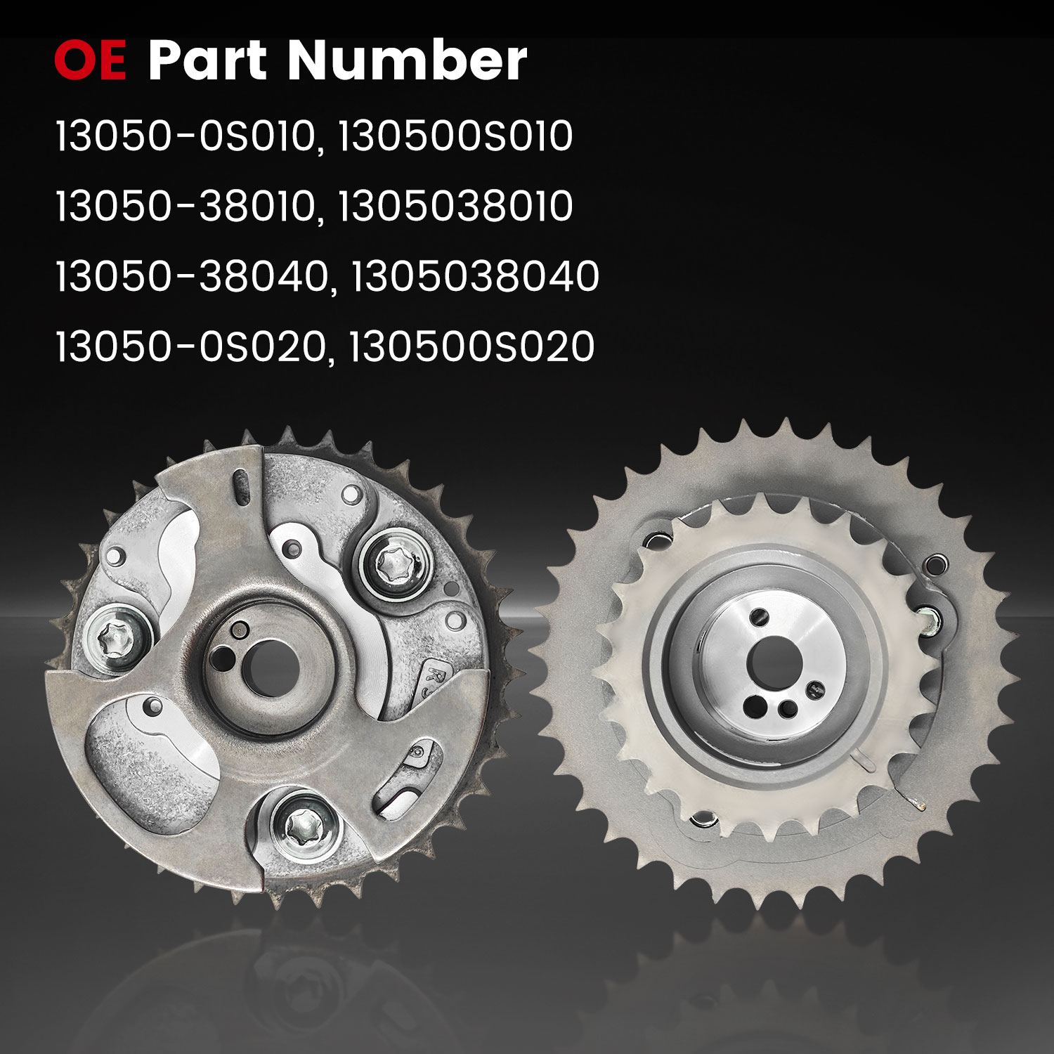 2PCS Engine Camshaft Timing Gear For Toyota Land Cruiser 2008-2019 5.7L
