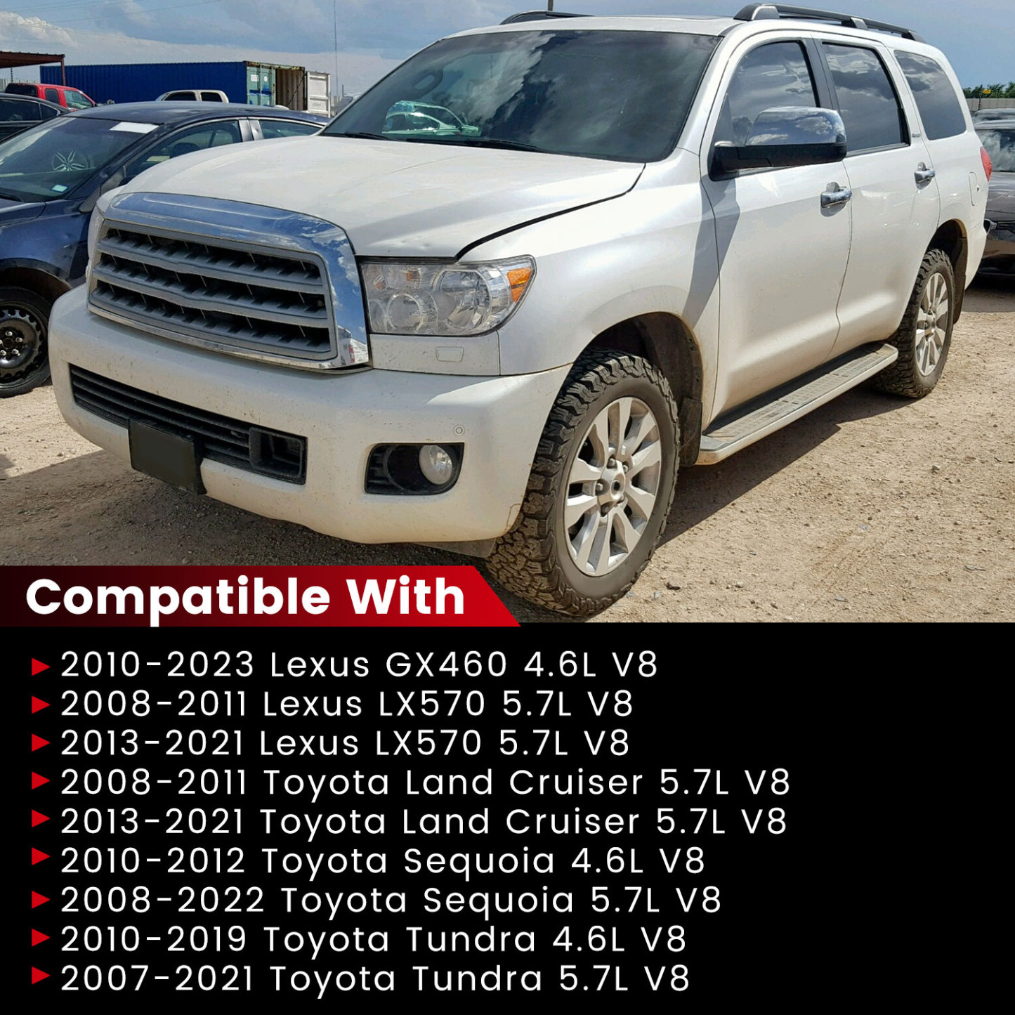 2PCS Engine Camshaft Timing Gear For Toyota Land Cruiser 2008-2019 5.7L