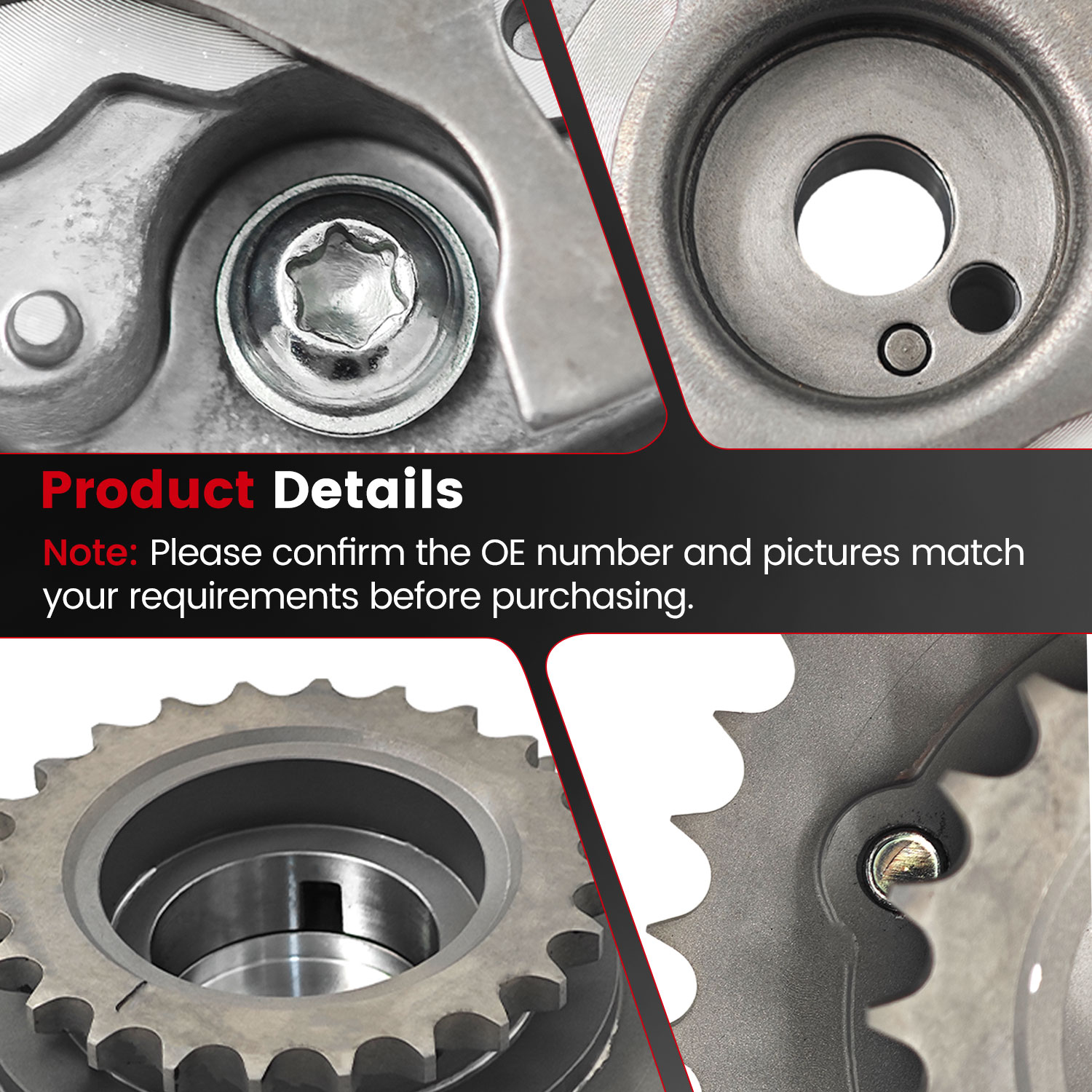 2PCS Engine Camshaft Timing Gear For Toyota Land Cruiser 2008-2019 5.7L