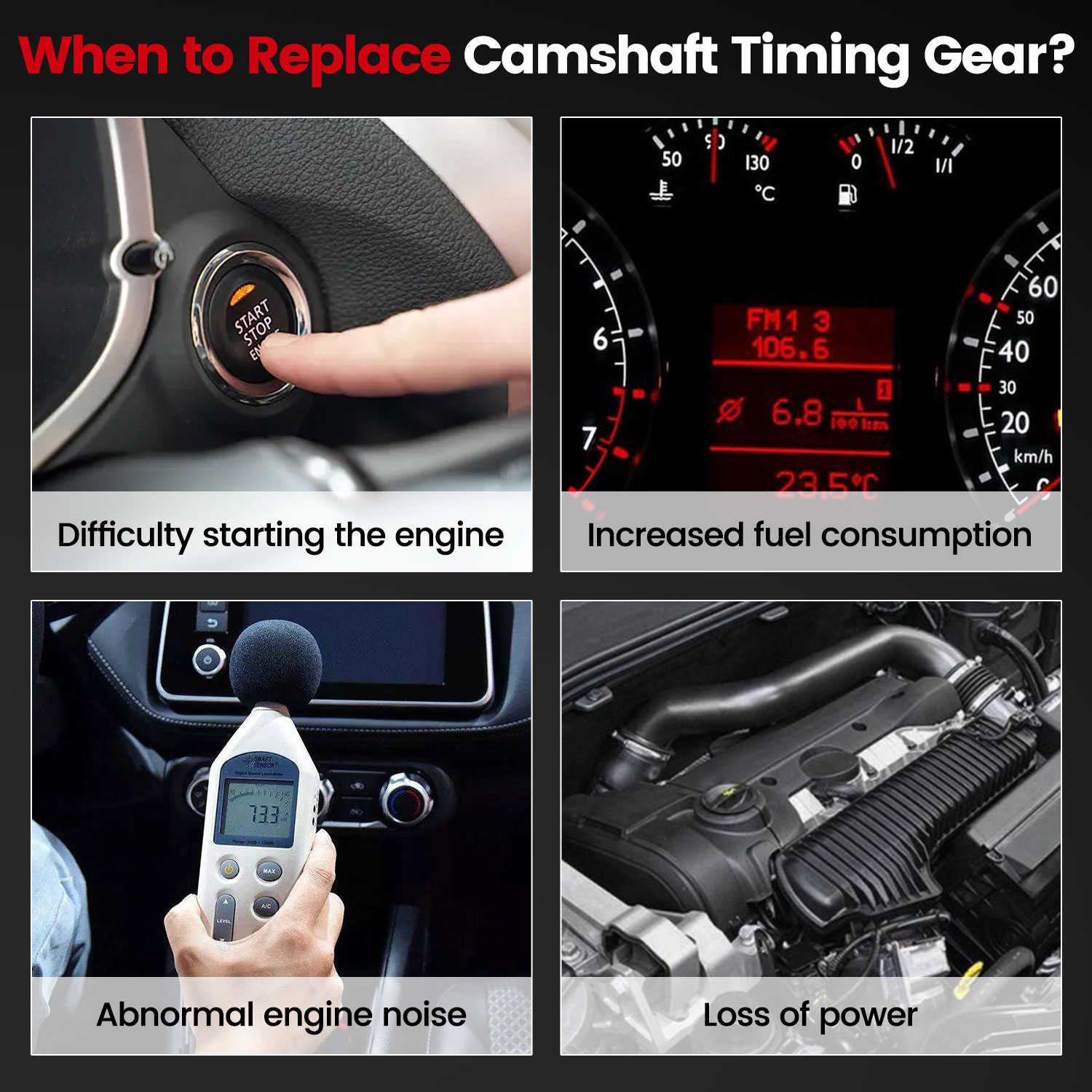 2PCS Engine Camshaft Timing Gear For Toyota Land Cruiser 2008-2019 5.7L