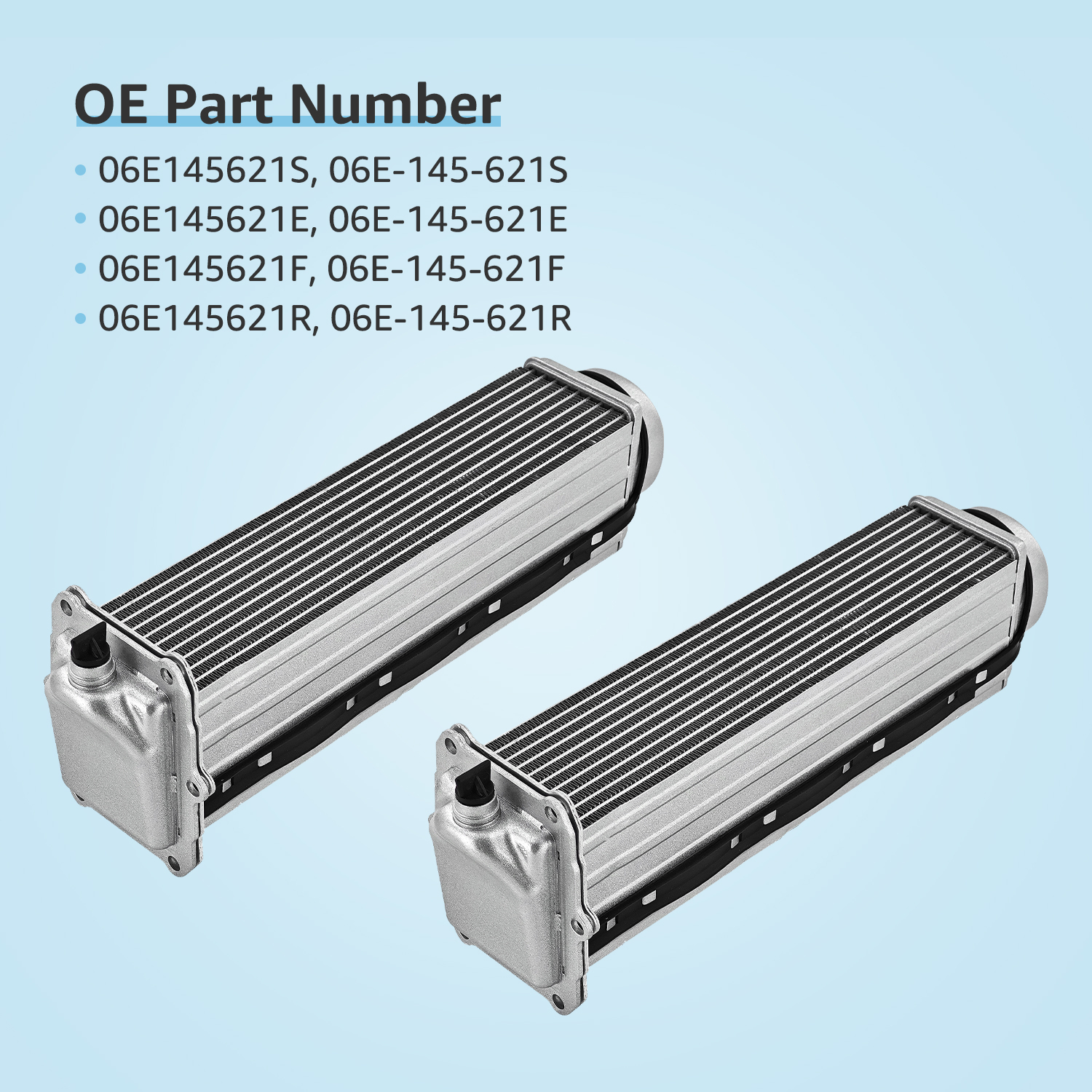 Intercooler 2PCS Compatible with Audi 2010-2017 A4 A6 A7 A8 Quattro S4 S5 Q5 Q7 SQ5 3.0L 2.0L