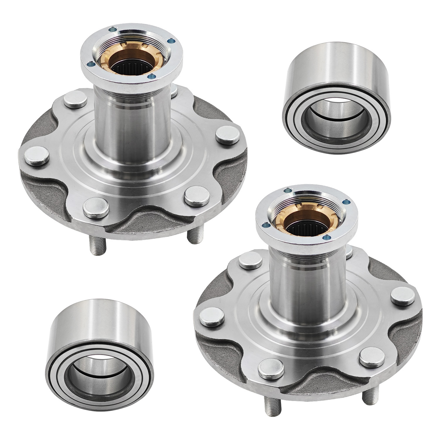 2pcs Front Wheel Bearing and Hub Assembly Kit fit for Toyota Tacoma 1995-2004 (4WD ONLY) 2.4L 2.7L 3.4L