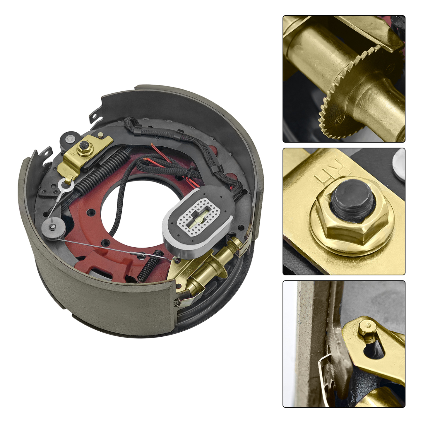 Pair Left and Right Electric Trailer Brake Assembly Compatible with Dexter 12,000 lbs (12K) Trailer Axles, 7-Bolts, (12-1/4" x 5")