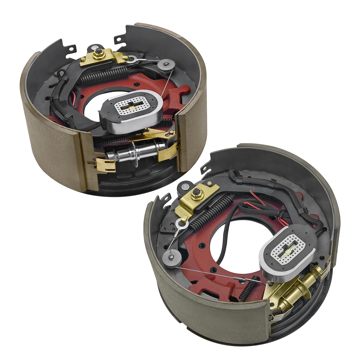 Pair Left and Right Electric Trailer Brake Assembly Compatible with Dexter 12,000 lbs (12K) Trailer Axles, 7-Bolts, (12-1/4" x 5")