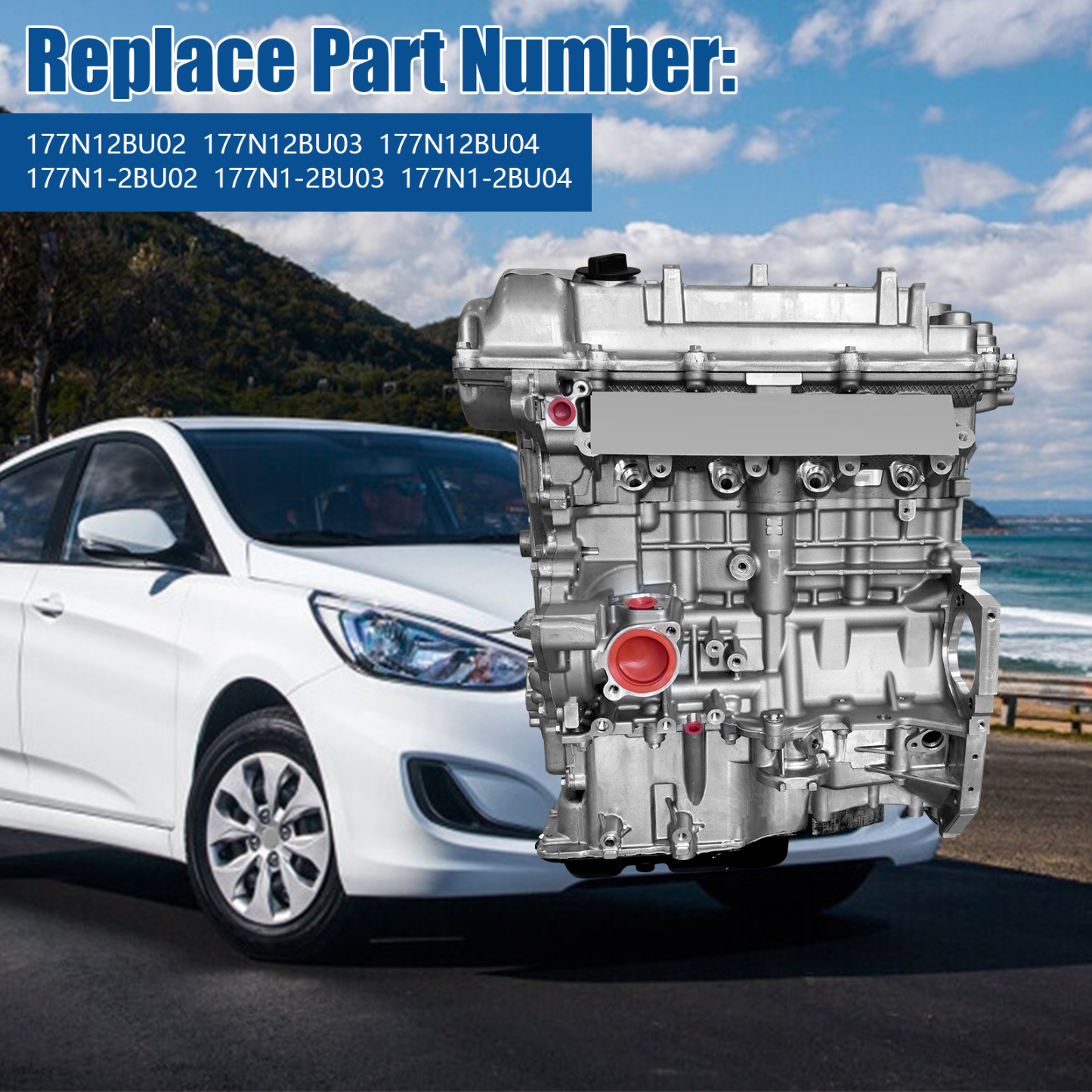 G4FJ 1.6L Engine Assembly Kit 1.6T Fits for Hyundai Accent Verna (RB/RC)2011-2017, Elantra (AD) 2017-2020