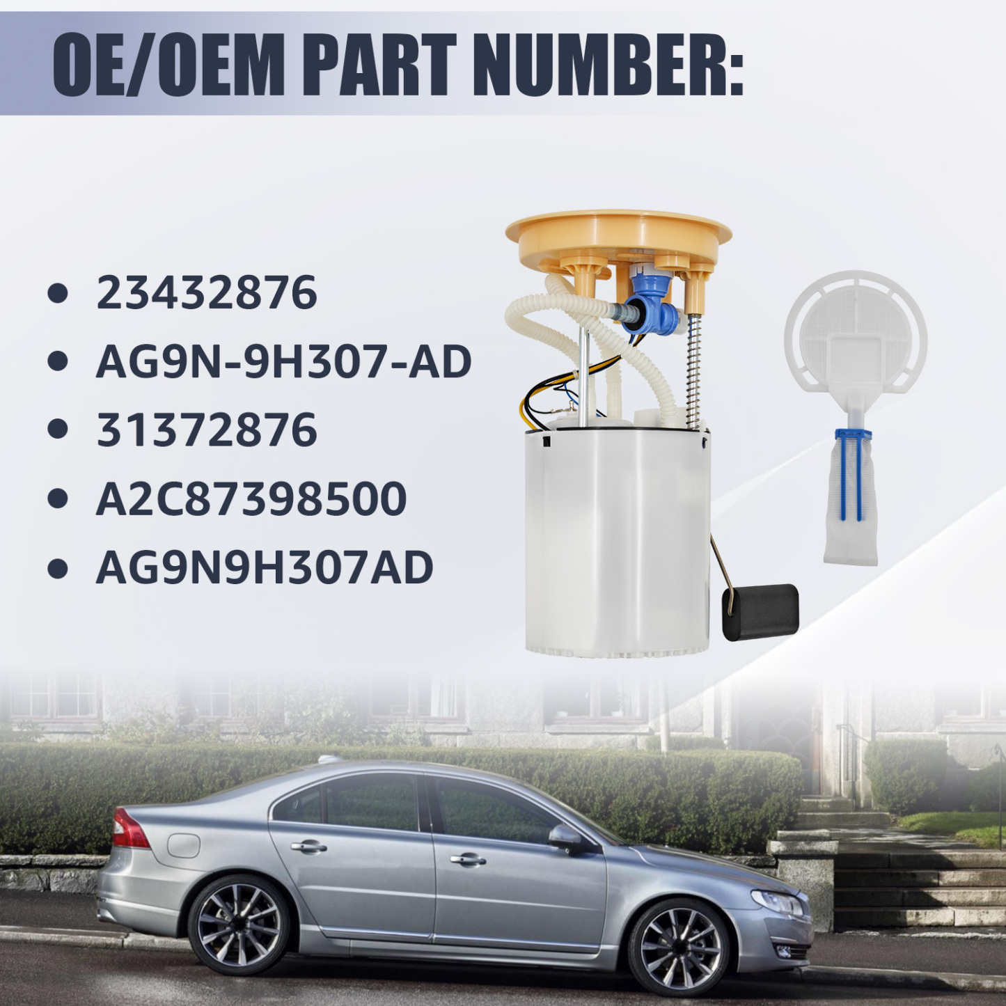 Fuel Pump Assembly for Volvo S80 V70 XC60 XC70 2010-2017 1.6L 2.0L