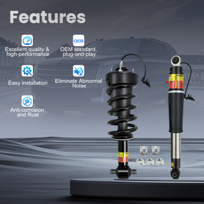 Front Struts and Rear Shocks Kit Fit for 2015-2020 Chevrolet Suburban / Tahoe, Cadillac Escalade ESV, GMC Yukon / Yukon XL Denali
