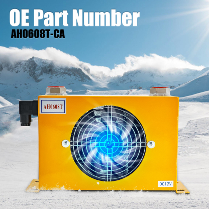 Hydraulic Air Cooler Hardware Tools Fan Air Cooling Oil Cooling Machine Low Noise and Power Usage DC 12V 48W 60L/min