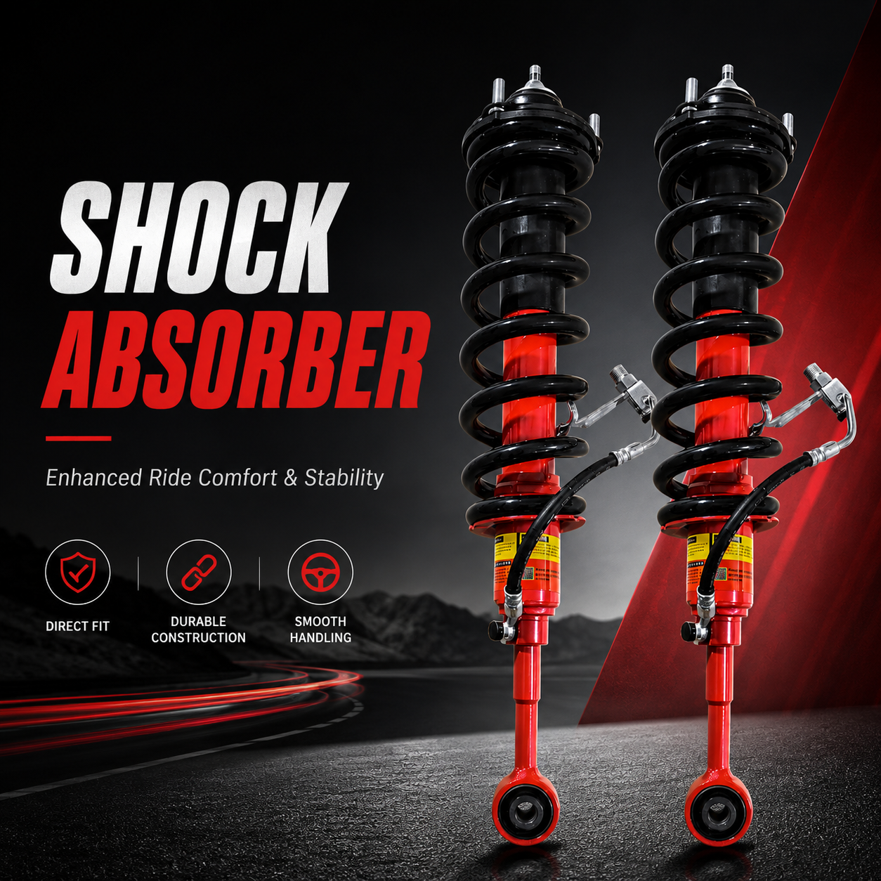 1Pair Toyota Front Shock Struts Assy fit for 2010-2024 4Runner 4WD 4.0L V6