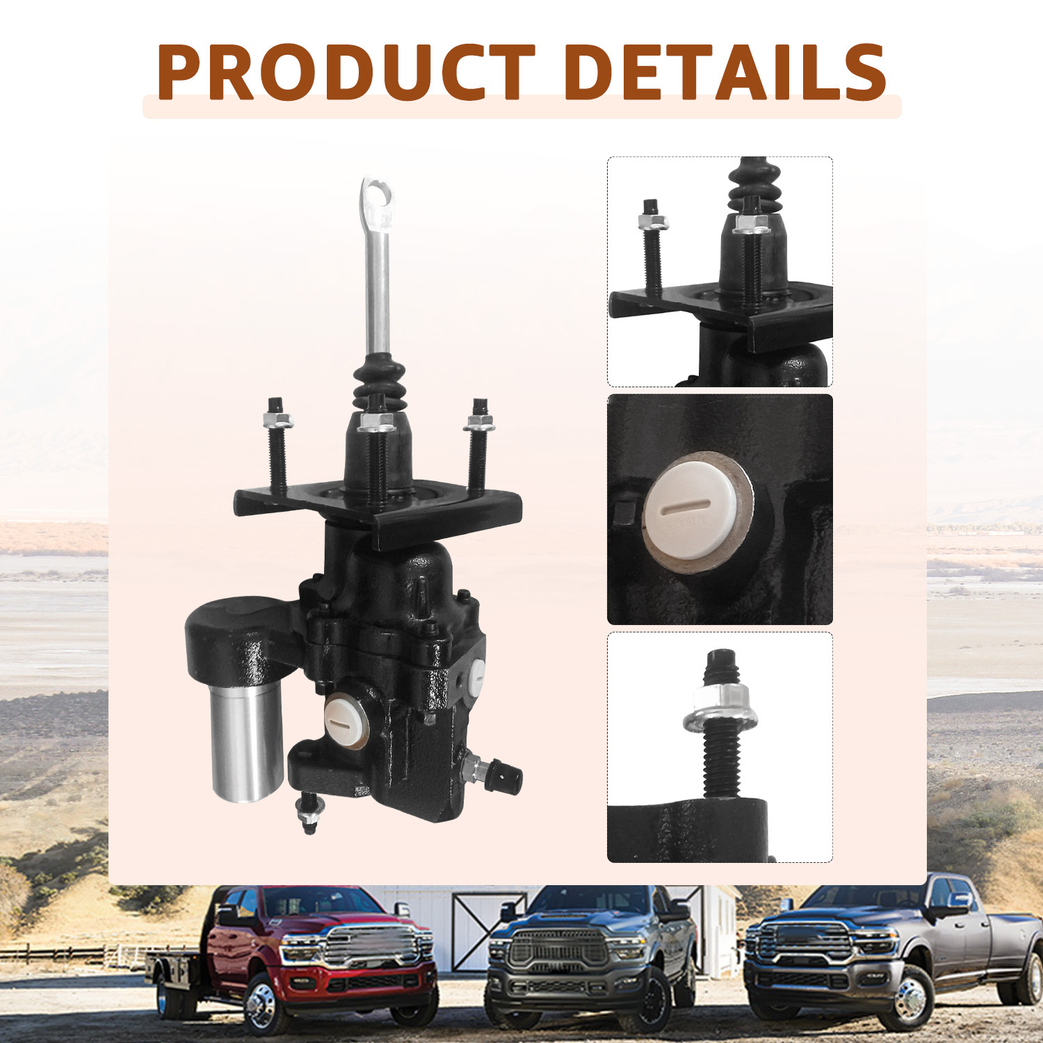 Power Brake Booster Hydro Booster w/Brake Fluid Reservoir for Dodge Ram 2500 3500 6.4L 6.7L 2019-2025