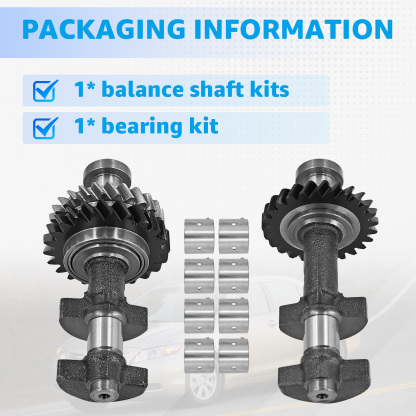 Engine Balance Shaft Set with Bearing Set fit for Toyota Corolla Solara Matrix Camry tC 2AZ-FE 2.4L
