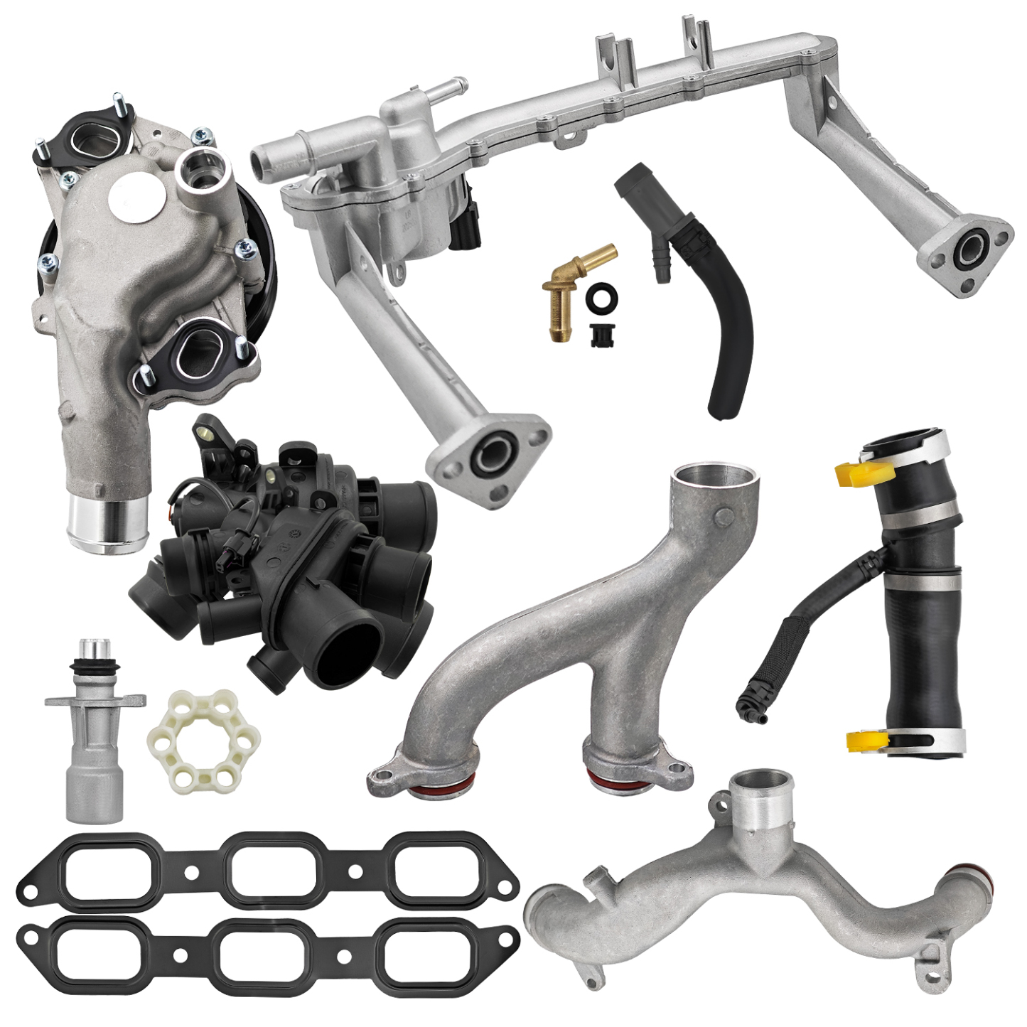 Cooling System Upgrade Kit Compatible with Jaguar fit for Land Rover 3.0L V6 2013-2021 Supercharged Engine