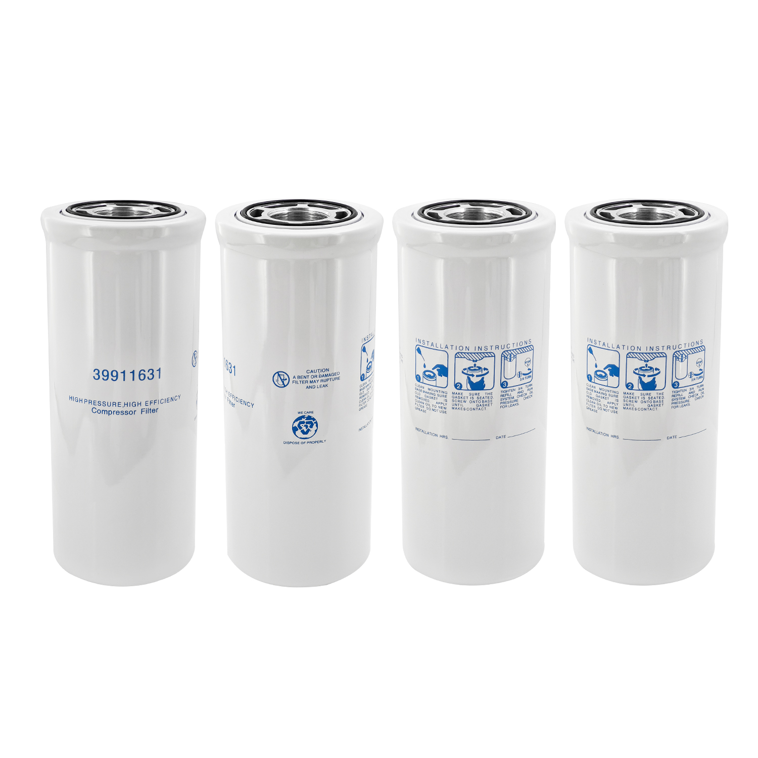 4PCS Oil Filter Compatible with Ingersoll Rand Air Compressor 10/105 Fit for Nirvana IRN Series 