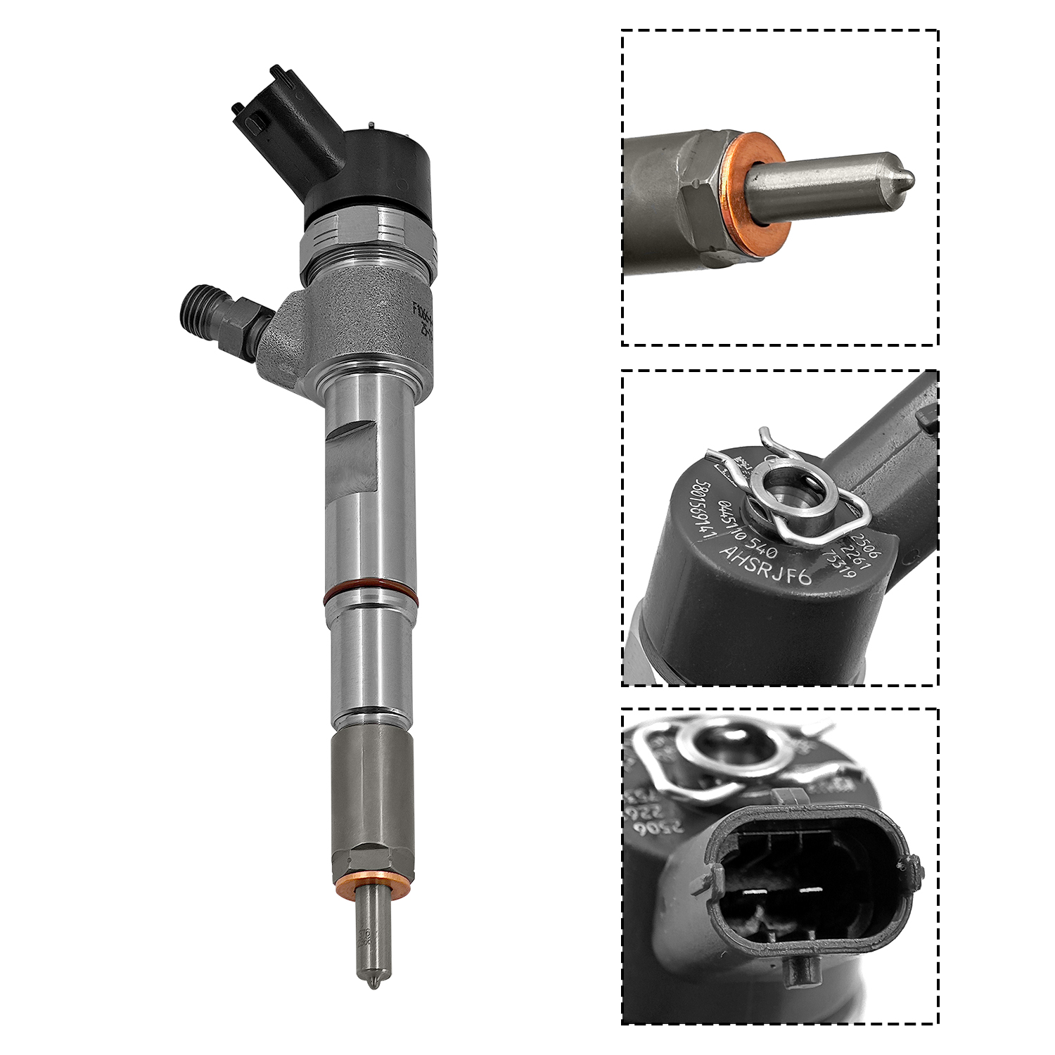 4Pcs Fuel Injectors for New Holland L221 L228 L321 for Case F5HF F5BF