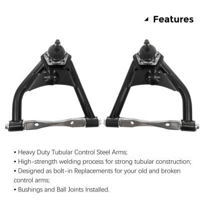 4PCS Front Tubular Upper & Lower Control Arms fit for Chevy / GMC C10 (Suburban) 1973-1987