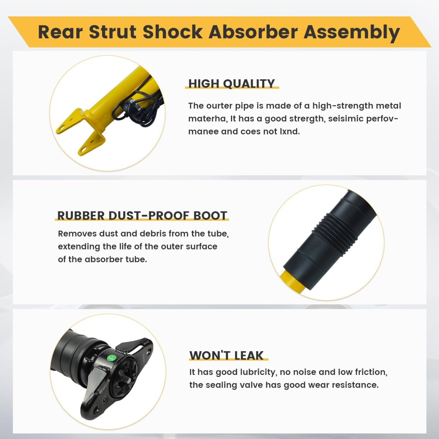 4-Piece Front Shock Strut & Rear Shock Kit for 2012–2015 Jeep Grand Cherokee SRT (6.4 L) with Active Damping System (ADS) – OEM# 68139497AC