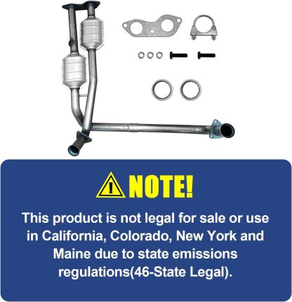 Y-Pipe Catalytic Converter fit for 1996-2000 Cadillac Escalade Chevy Tahoe GMC Yukon Suburban 5.7L V8 Engine