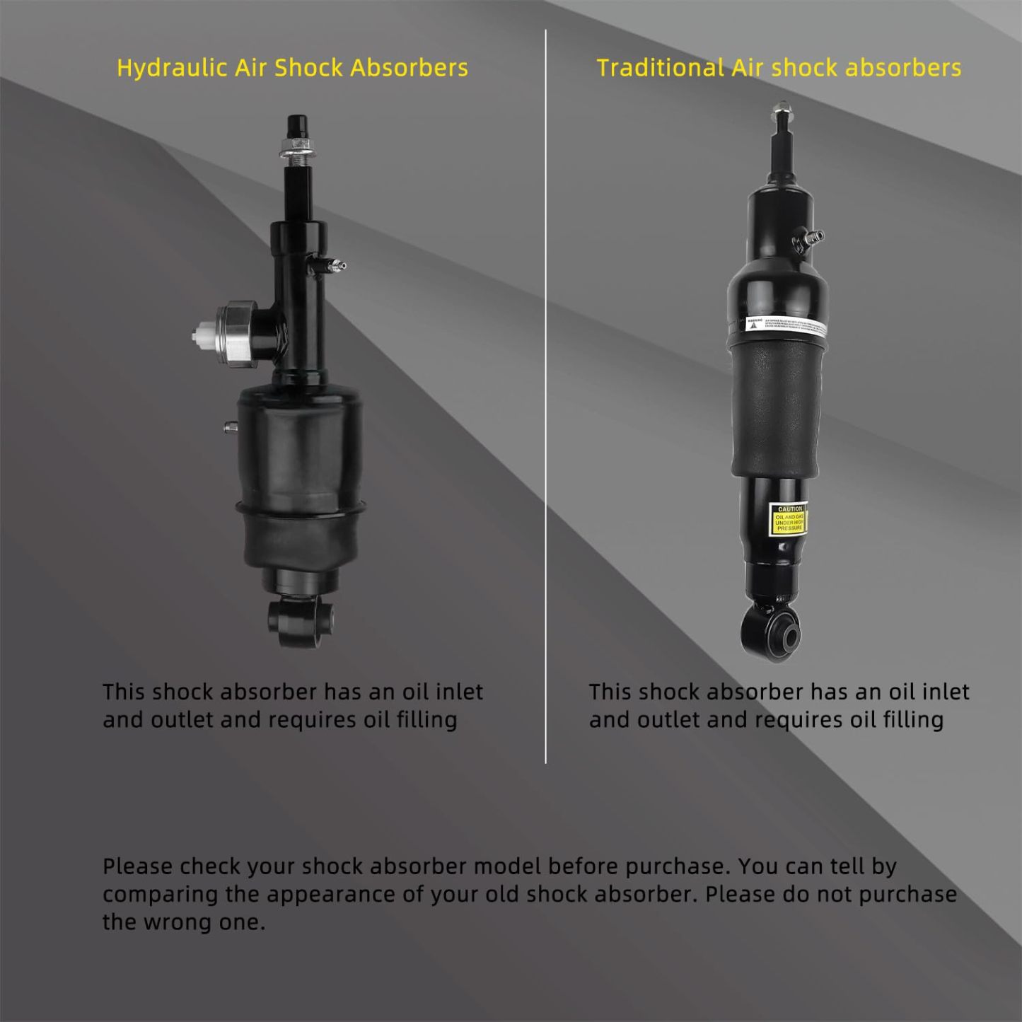 2 PCS Rear Hydraulic Air Shock Absorber Compatible with Infiniti QX56 2011-2013, QX80 2014-2023