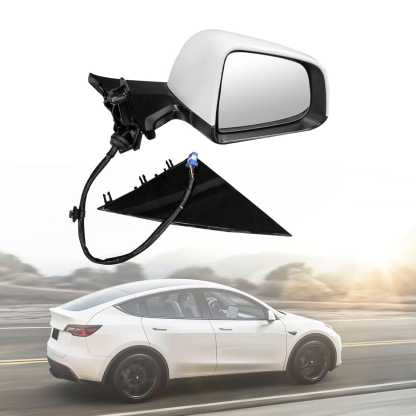 White Right Passenger Side Mirror With Anti-Glare Exterior View Mirror Fit for Tesla Model Y 2020-2023