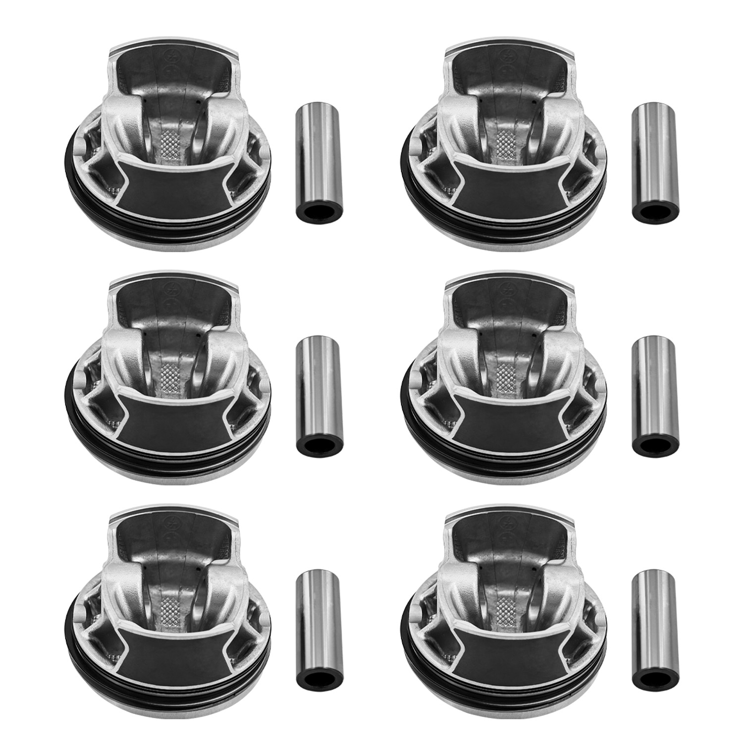 6Pcs EA839 3.0L Pistons & Rings Set STD for VW Porsche For Audi A6 A7 A8 Q7 Q8 S4 S5 SQ5