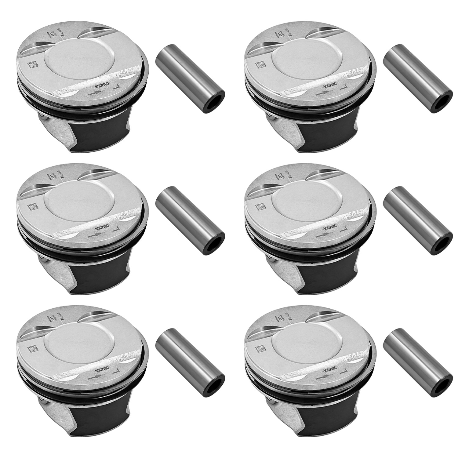 6Pcs EA839 3.0L Pistons & Rings Set STD for VW Porsche For Audi A6 A7 A8 Q7 Q8 S4 S5 SQ5