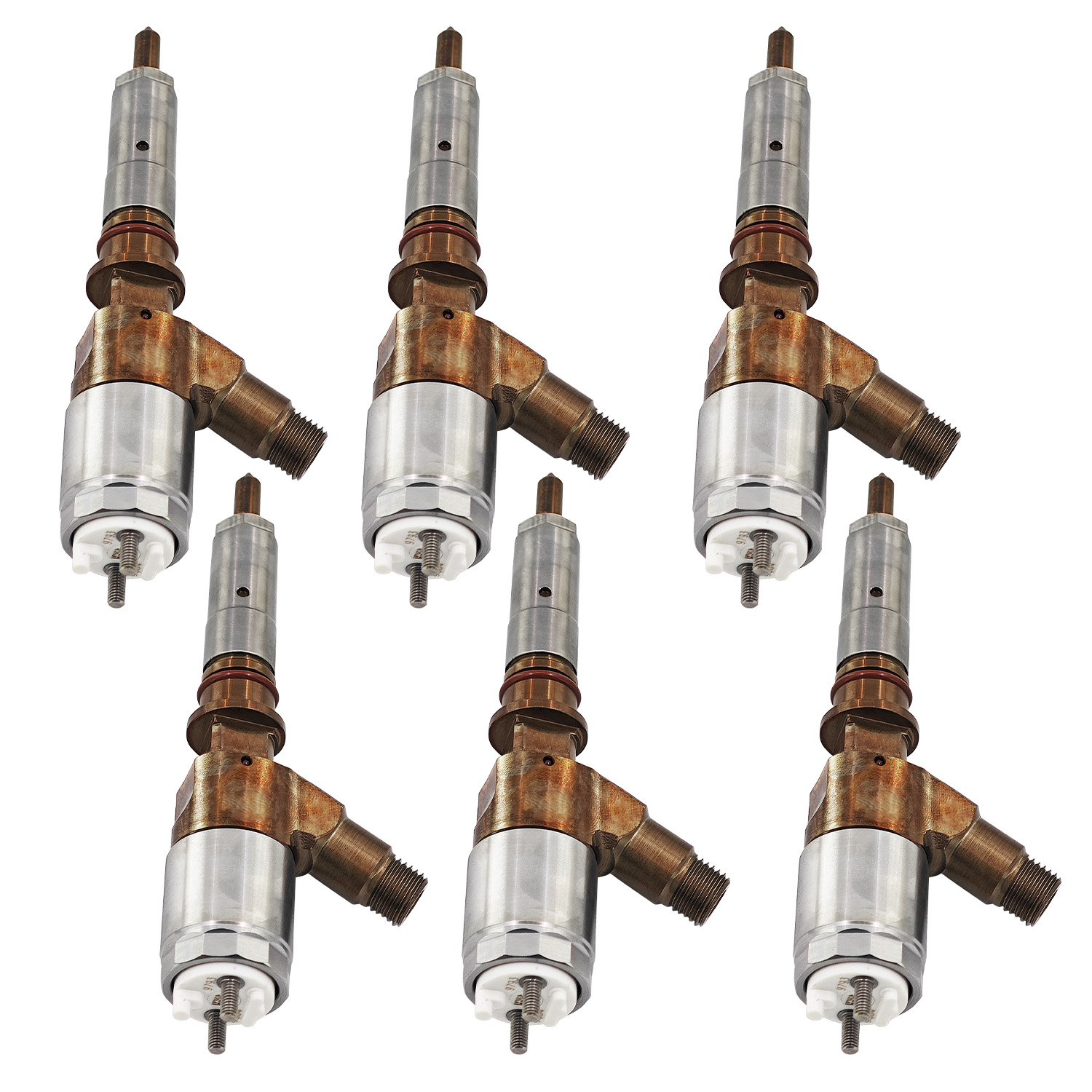 6 Pcs Fuel injector for Caterpillar C6 C6.4 Engine Excavator 320D 321D 323D