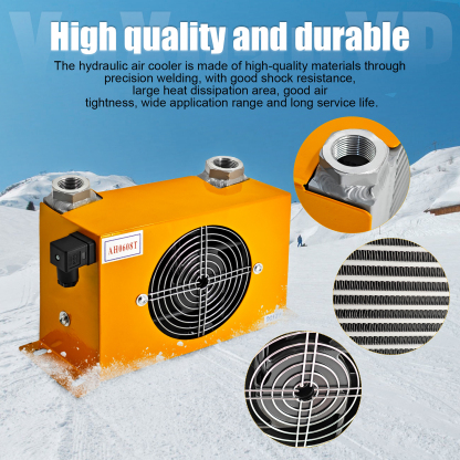 Hydraulic Air Cooler Hardware Tools Fan Air Cooling Oil Cooling Machine Low Noise and Power Usage DC 12V 48W 60L/min