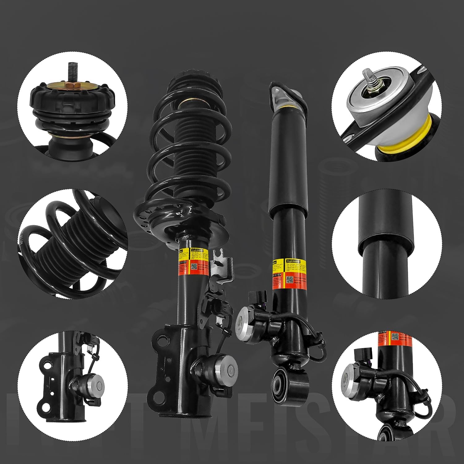 2010-2016 Cadillac SRX Front and Rear Magnetic Shock Absorber Assembly Kit w/Damper Control - 4PCS