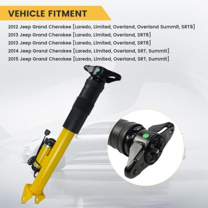 4-Piece Front Shock Strut & Rear Shock Kit for 2012–2015 Jeep Grand Cherokee SRT (6.4 L) with Active Damping System (ADS) – OEM# 68139497AC