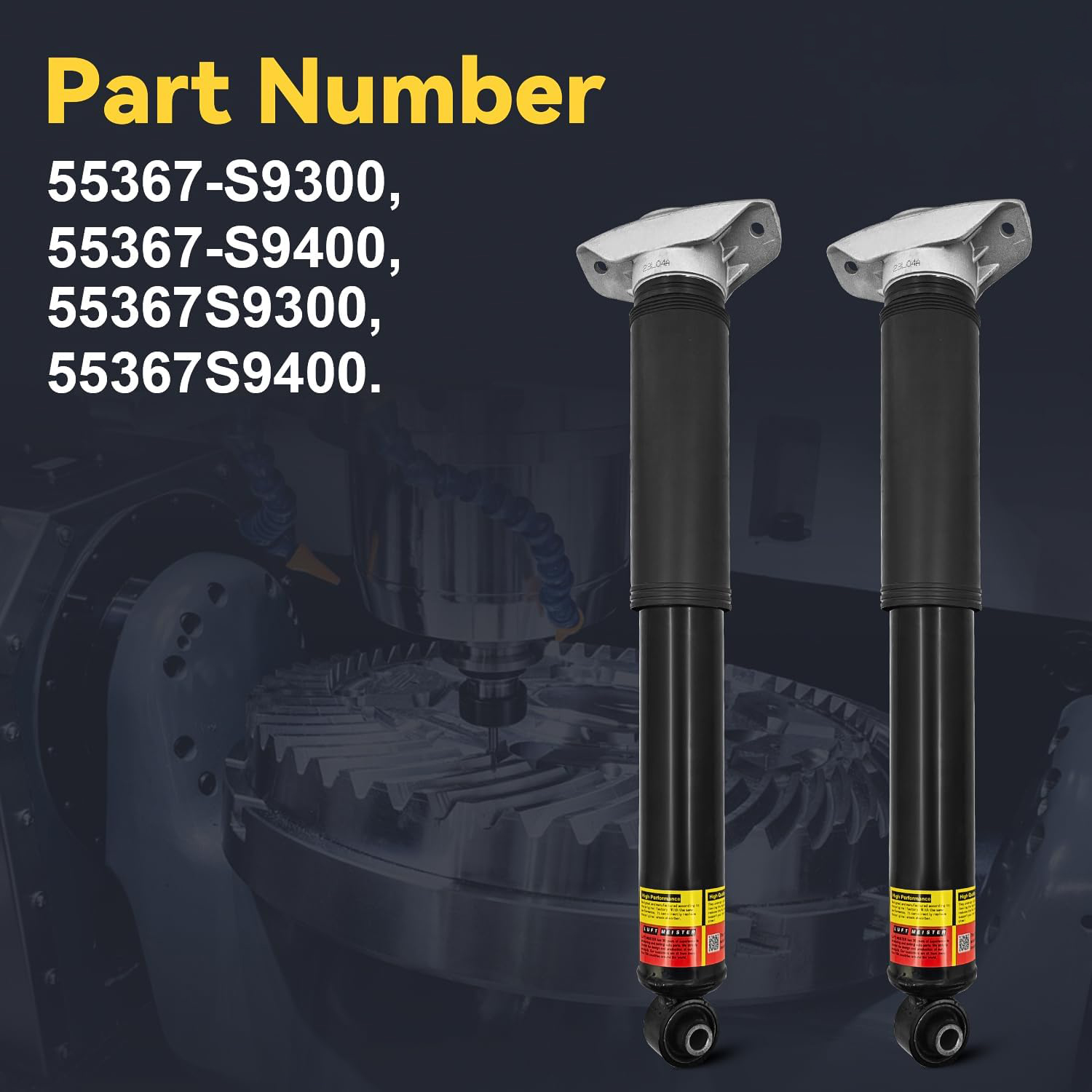 2PCS Rear Shock Absorber Struts Assy W/o Electric Fit for 2020-2022 Hyundai Palisade 3.8L V6 4WD