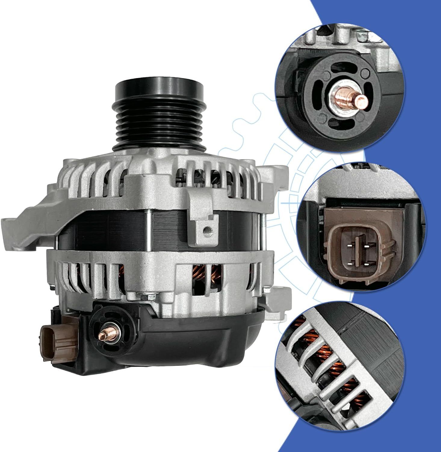 12V 125AMP Alternator Fit for Toyota RAV4 2.5L 2013-2018, Camry 2.5L 2015-2017