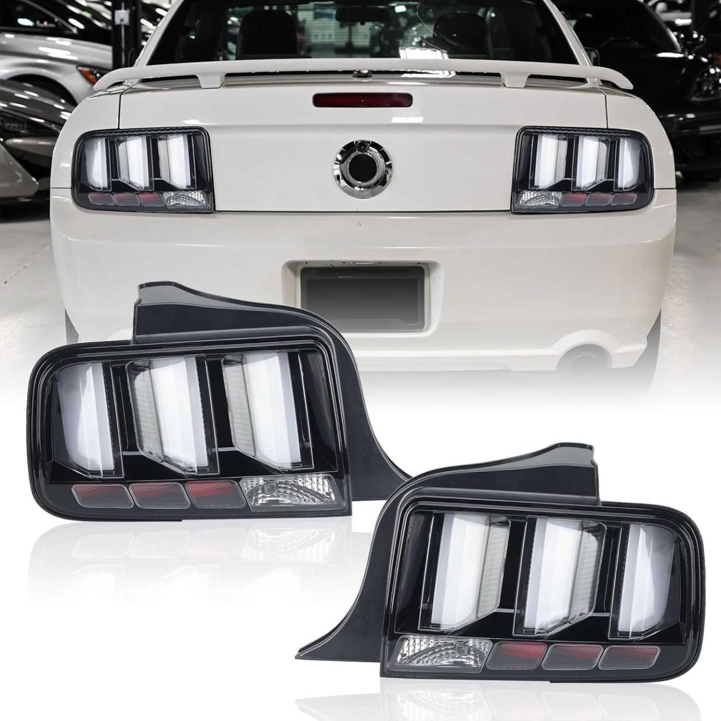 1Pair LED Tail Light Rear Lamp For Ford Mustang 2005-2009 (Left and Right Side)