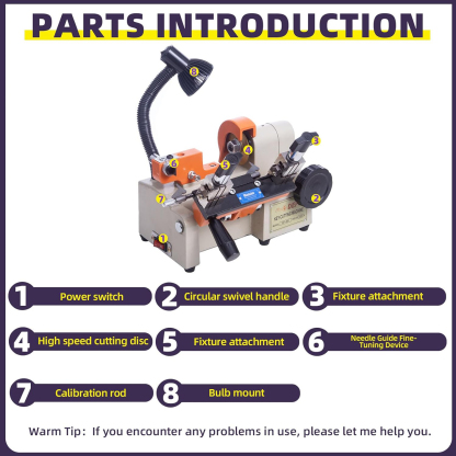 Professional Horizontal Key Cutting Machine – Car & Door Key Duplicator, Heavy-Duty Metal Key Cutter