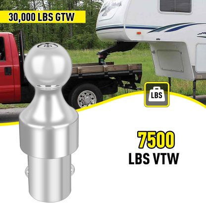 60692 Puck System Gooseneck Ball & Chain Kit, Fit for Silverado, Sierra 2500, 3500 HD, F-250, F-350, Nissan Titan XD (2-5/16-In 30000 lbs Ball)