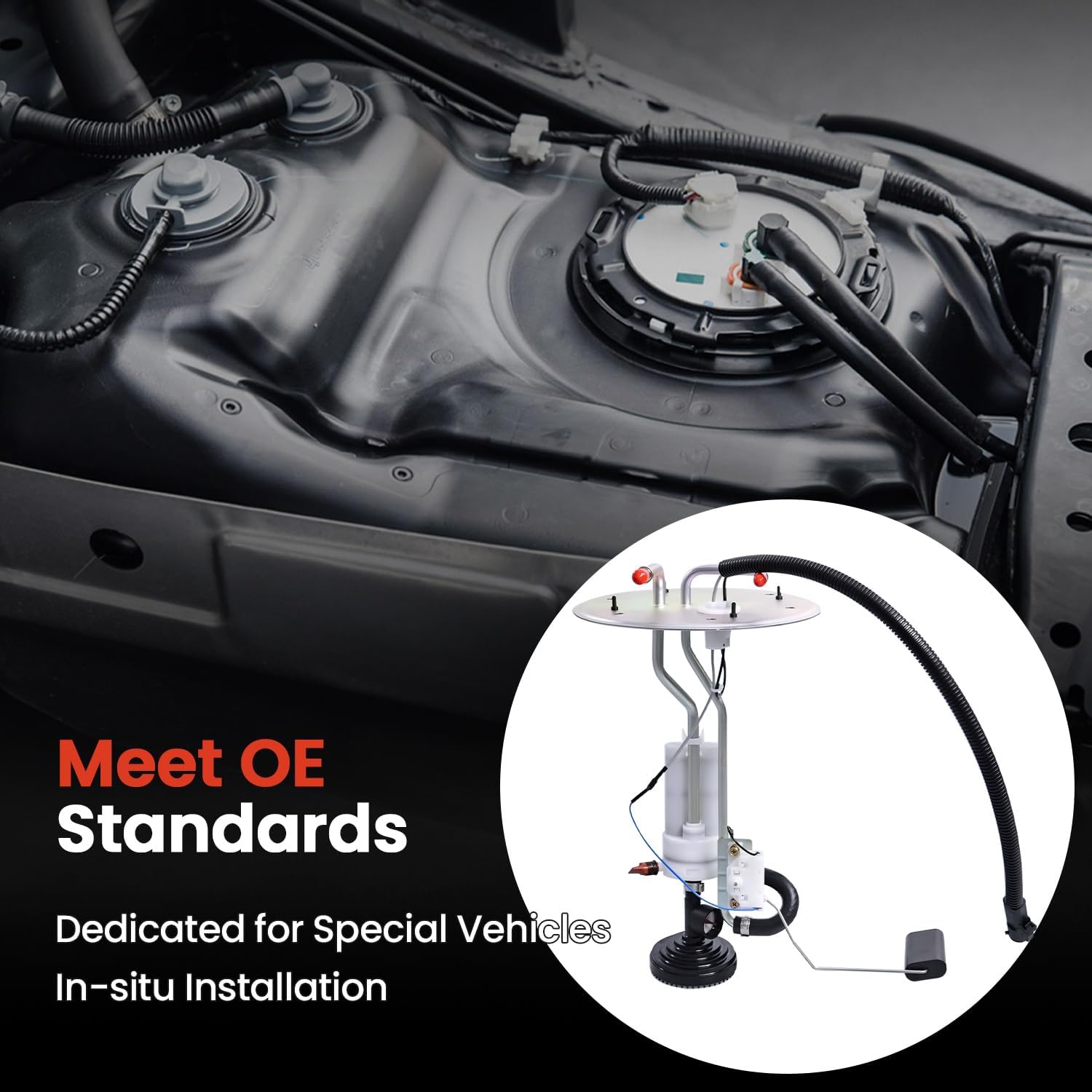 Fuel Tank Sending Unit Fits for Ford F-350 F-450 F-550 Super Duty V8 7.3L 1999-2003 with Midship Fuel Tank