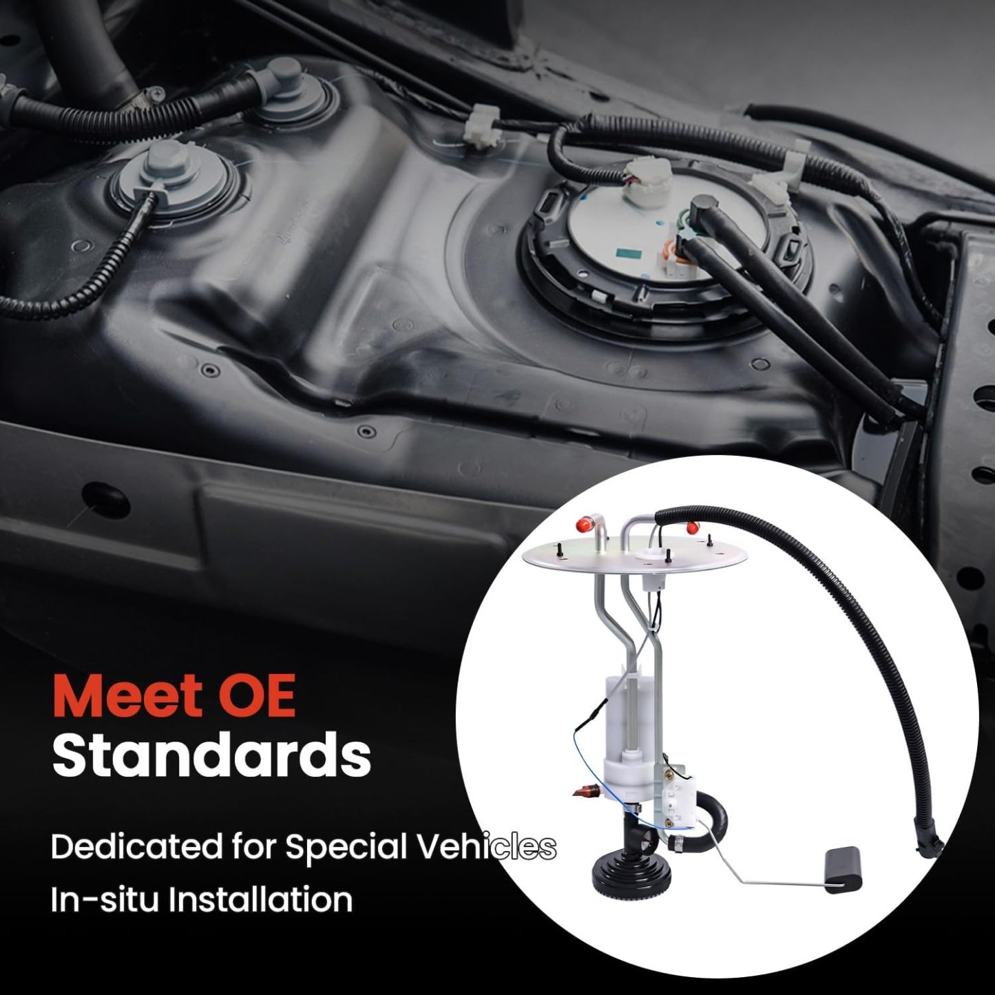 Fuel Tank Sending Unit Fits for Ford F-350 F-450 F-550 Super Duty V8 7.3L 1999-2003 with Midship Fuel Tank