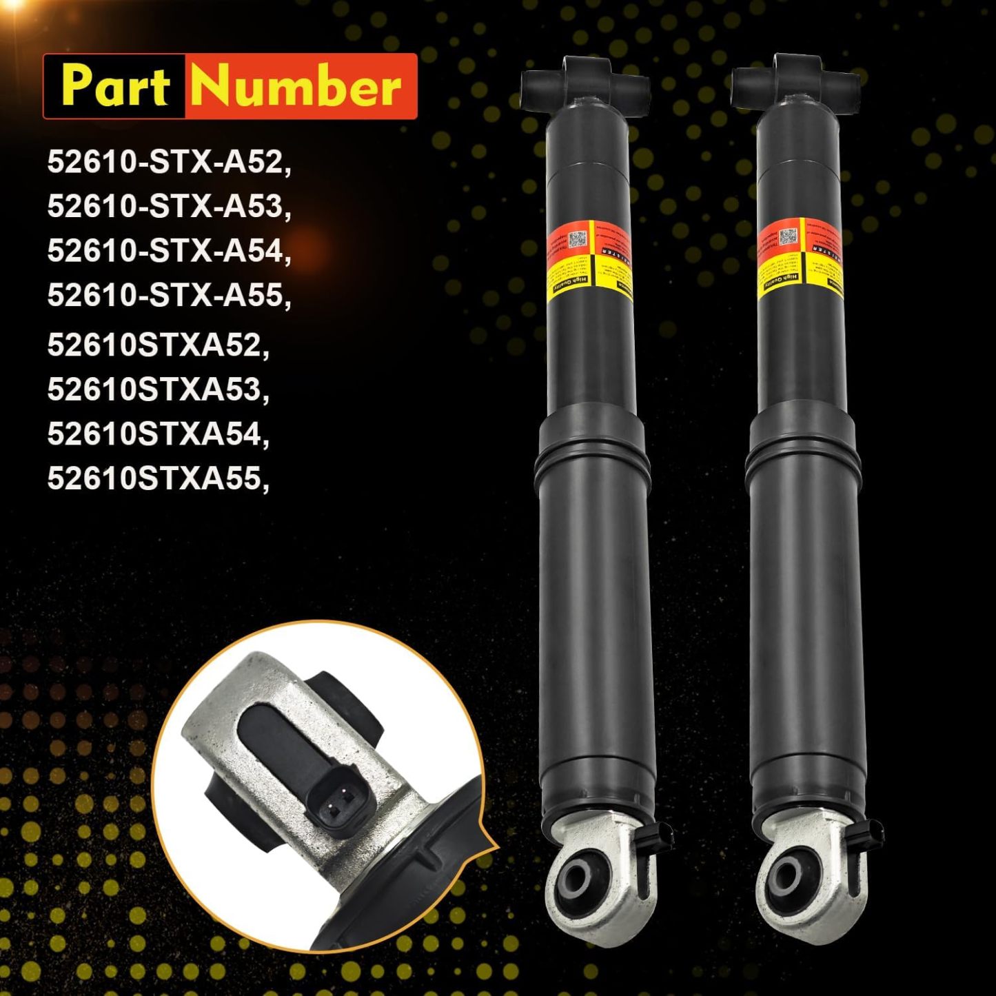 Pair Front Shocks Non-Electronic Fit for 2014-2020 Acura MDX 3.5L