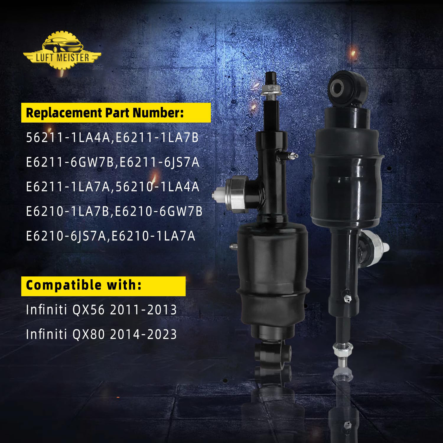 2 PCS Rear Hydraulic Air Shock Absorber Fit for Infiniti QX56 QX80