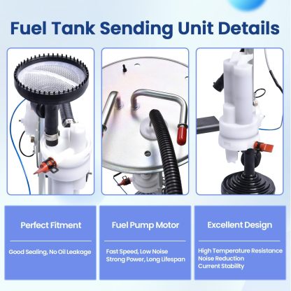 Fuel Tank Sending Unit Fits for Ford F-350 F-450 F-550 Super Duty V8 7.3L 1999-2003 with Midship Fuel Tank