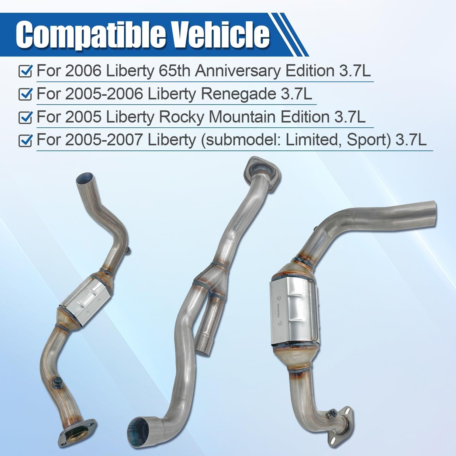 Left & Right Catalytic Converter Compatible with Jeep Liberty 3.7L V6 2005-2007