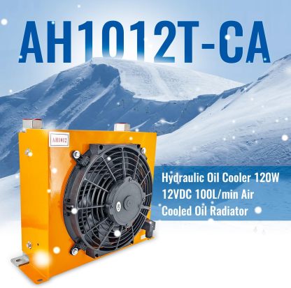 New DC12V AH1012T-CA Industrial Hydraulic Oil Cooler Flow Fan Radiator 100L/min