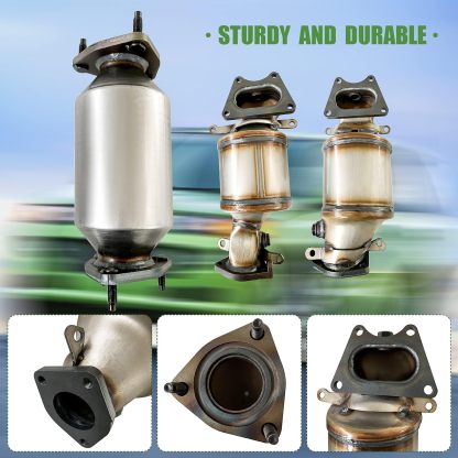 Catalytic Converter Bolts Gasket Set fit Honda Odyssey, Acura MDX, Saturn Vue 3.5L (LH 16450 + RH 16451 + Rear 16351)