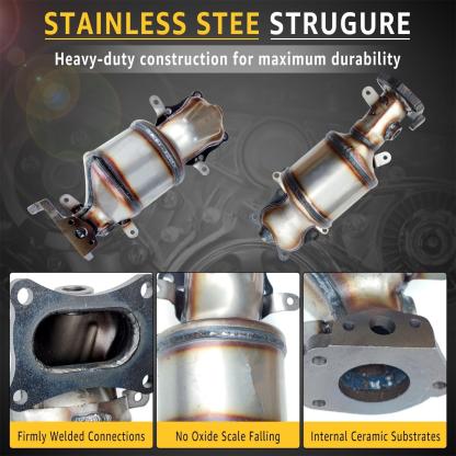 Front & Rear Catalytic Converter Compatible with Acura 2009-2019/Honda 2008-2019 3.5L (Non-CARB Compliant)