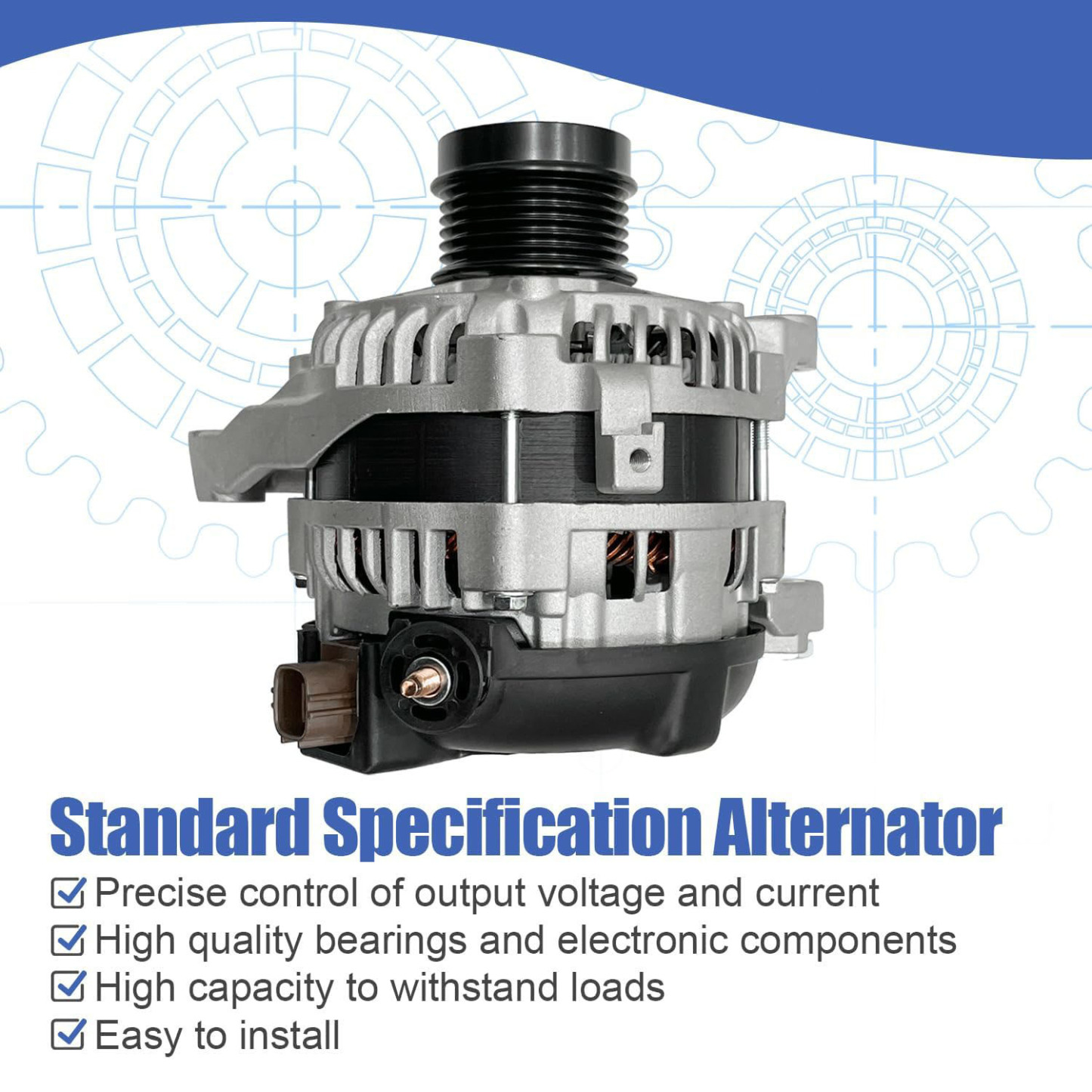 12V 125AMP Alternator Fit for Toyota RAV4 2.5L 2013-2018, Camry 2.5L 2015-2017