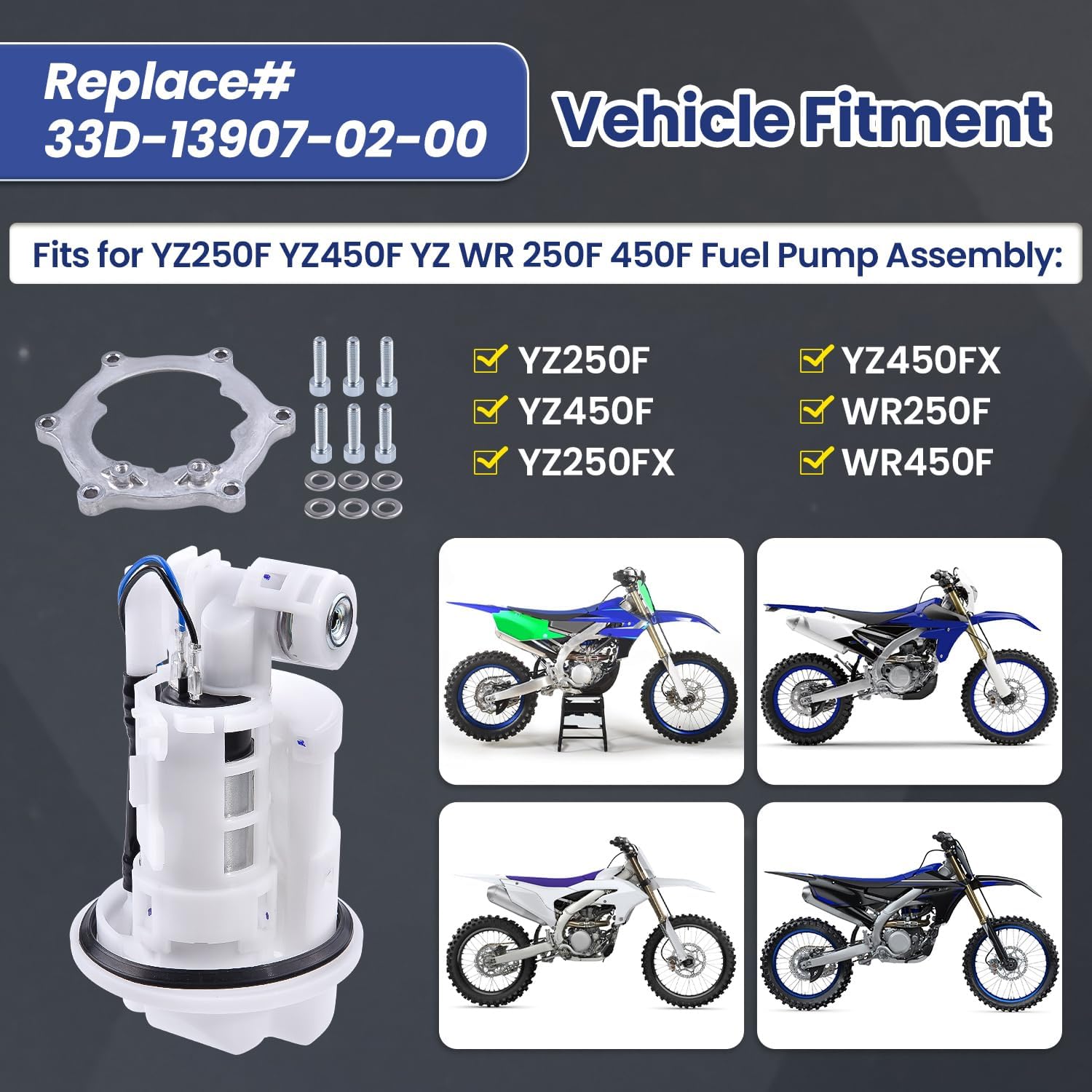 FUKA Fuel Pump Assembly fitfor Yamaha YZ250F YZ450F YZ250FX
