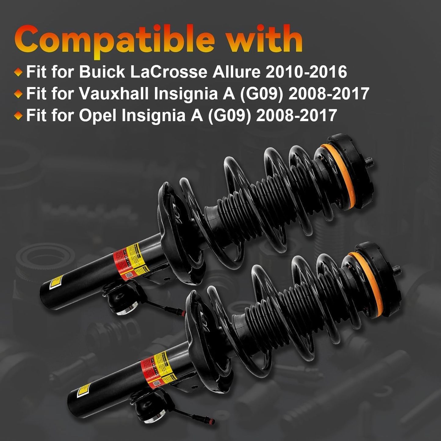 1Pair Front Shock Absorbers Assembly fit for Buick LaCrosse 2.4L 3.6L 2010-2016 with electric